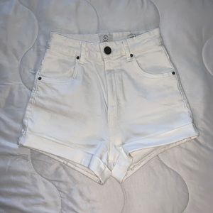 White high waisted shorts